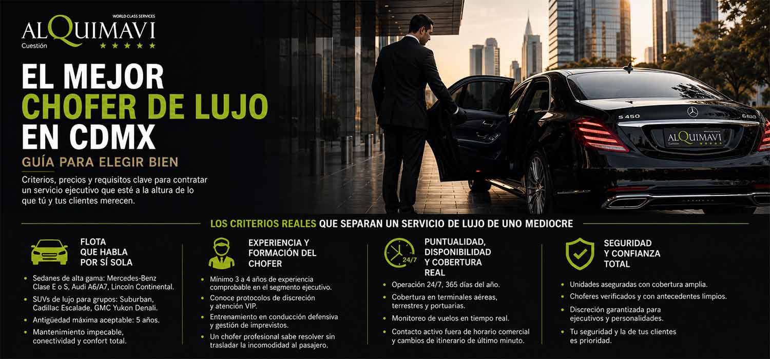 El Mejor Chofer de Lujo en CDMX: Guía para Elegir Bien