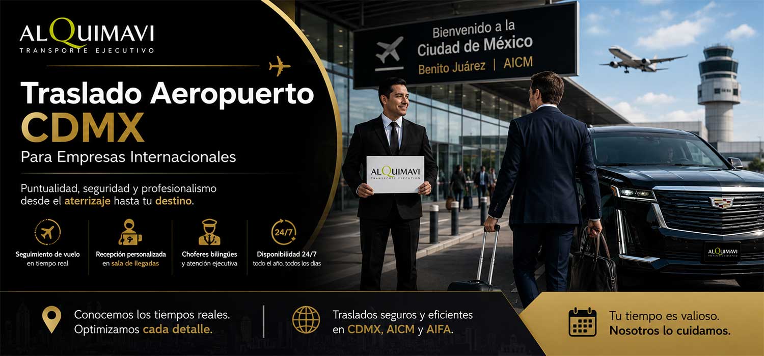 Traslado Aeropuerto CDMX para Empresas Internacionales